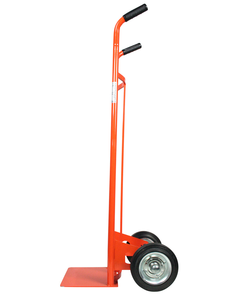 Carmeccanica Portasacchi Spalla Curva Ruote in Gomma Piena 200 kg ART006