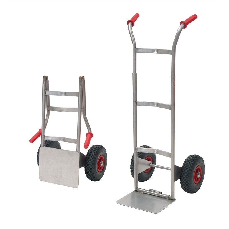 Carmeccanica Carrello Pieghevole Inox Ruote Pneumatiche 200 kg ART009PLINOX
