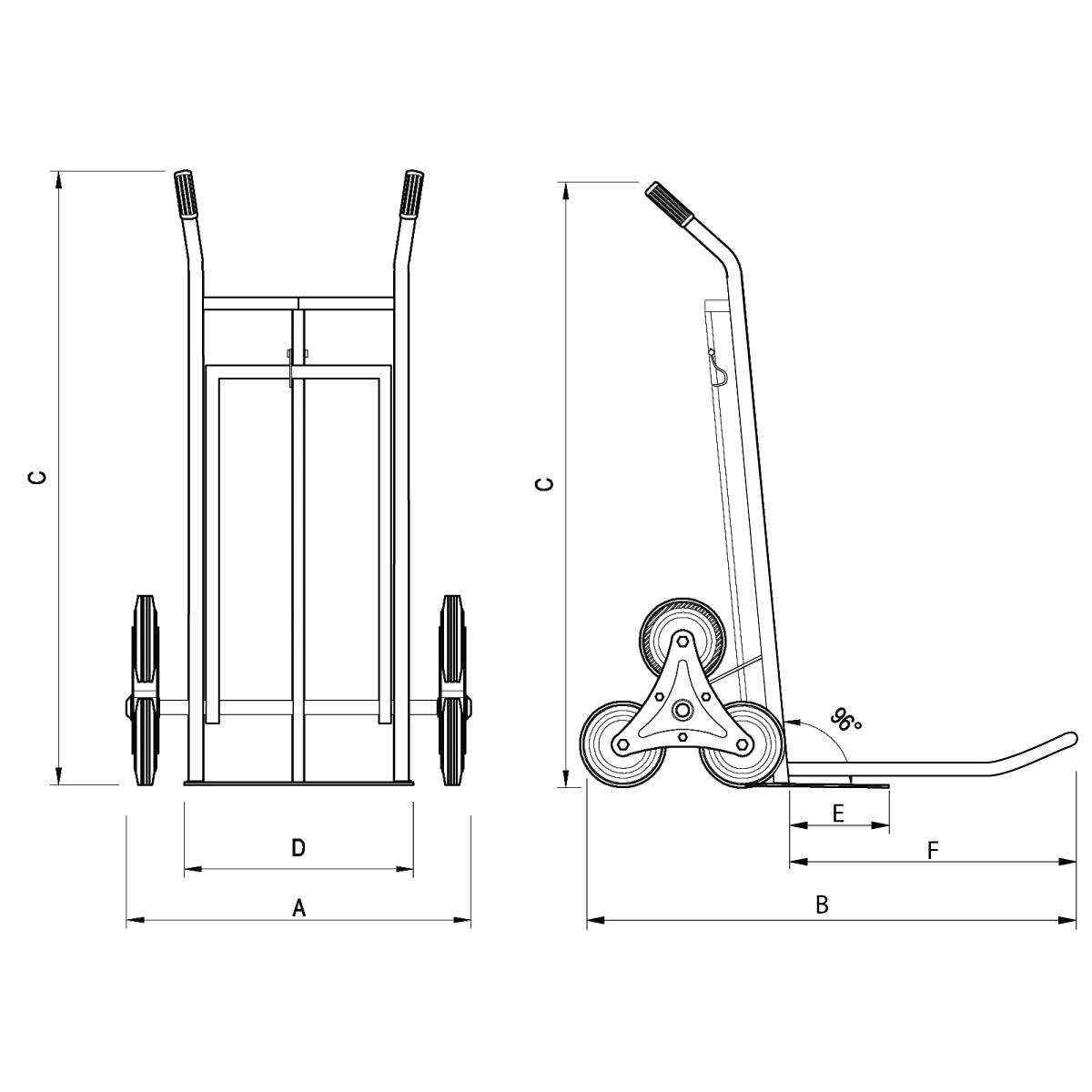 Carmeccanica Carrello Saliscale Doppia Pedana 150 kg ART106R