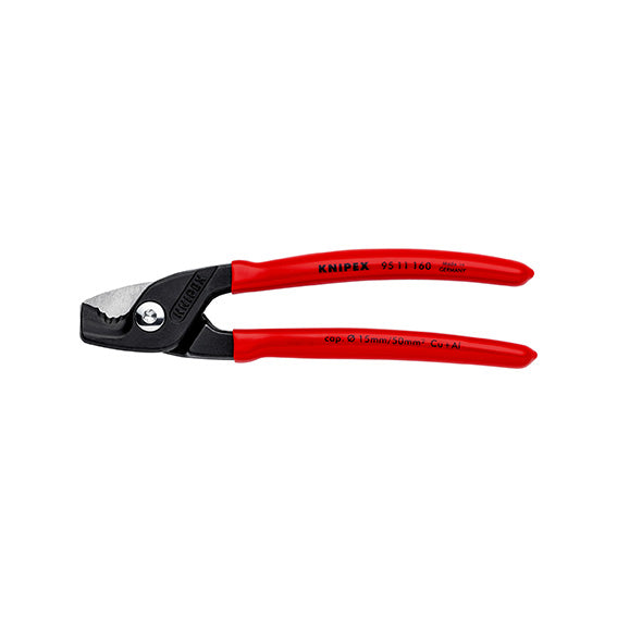 Knipex Cesoia per Cavi Elettrici B21438160 160 mm, Formato Compatto, Acciaio Vanadio