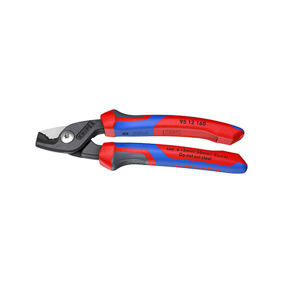 Knipex Cesoia per Cavi Elettrici B21439160 160 mm, con Guida Cavo, Acciaio Vanadio