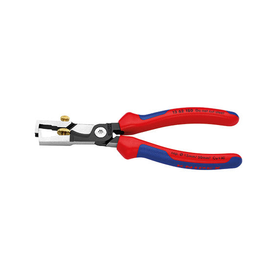 Knipex Pinza Spelacavi StriX B21894180 con Cesoia per Cavi Ø 15 mm, DIN ISO 5749, 0,03÷10 mm², 180 mm