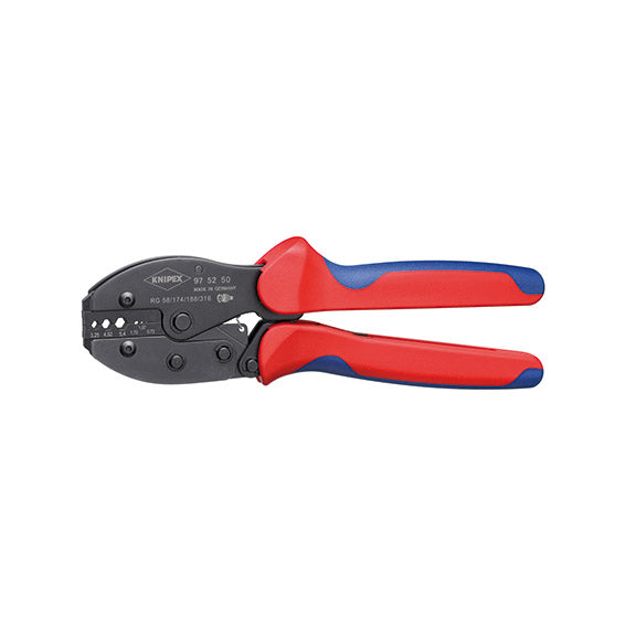 Knipex Crimpatrice PreciForce B21911000, Connettori BNC RG 58/174/188/316, 6 Tacche, 220 mm