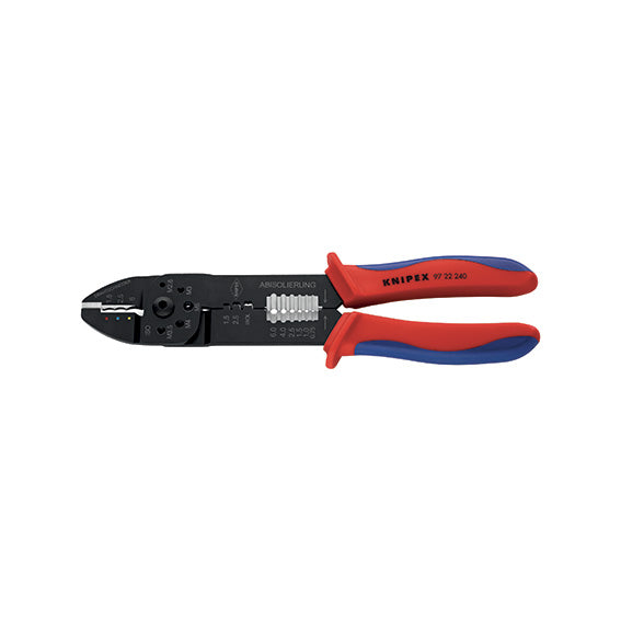 Knipex Crimpatrice a Morsetto B21933200, Capicorda Isolati e Non Isolati 0,5÷6 mm², 240 mm