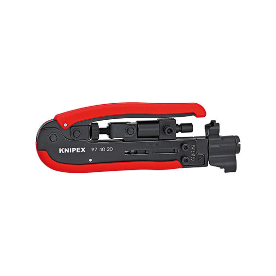 Knipex Utensile Compressione Coassiale B21934700, F BNC RCA, RG59/6/11, Testina Girevole, 175 mm