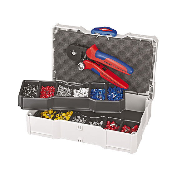 Knipex Assortimento B21936800 Crimpatrice B 2193/62 Quadra + 1250 Terminali in Cassetta TANOS