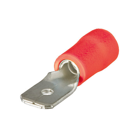 ABC Tools B21948028 Capicorda piatto maschio 0,5÷1,5 mm² (AWG 22-16) Largh. spina 2,8 mm — Rosso
