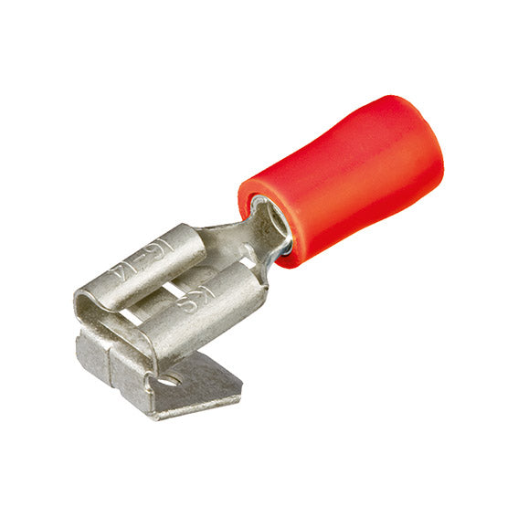 ABC Tools B21949063 Capicorda a raccordo misto (maschio + femmina) 0,5÷1,5 mm² (AWG 22-16) Largh. spina 6,3 mm — Rosso