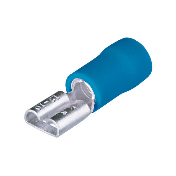 ABC Tools B21957063 Capicorda piatto femmina 1,5÷2,5 mm² (AWG 16-14) Largh. spina 6,3 mm — Azzurro