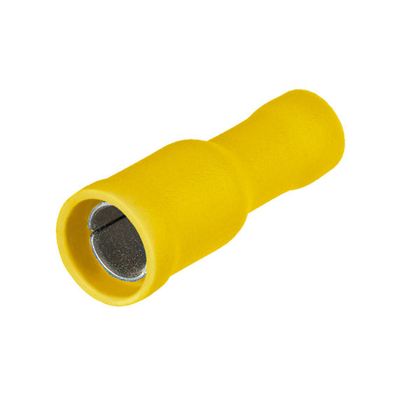 ABC Tools B21966005 Capicorda a giunto cilindrico femmina 4,0÷6,0 mm² (AWG 12-10) Ø D 5 mm — Giallo