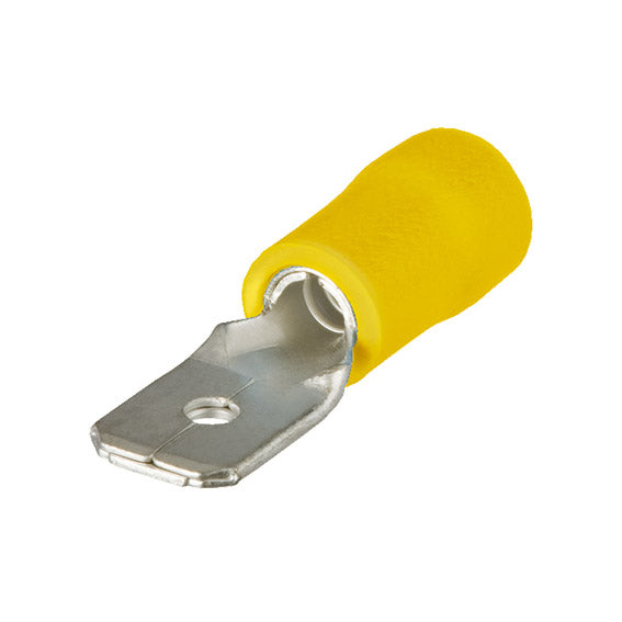 ABC Tools B21968063 Capicorda piatto maschio 4,0÷6,0 mm² (AWG 12-10) Largh. spina 6,3 mm — Giallo