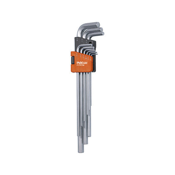 ABC Smart Serie di 9 Chiavi Maschio Esagonali Lunghe Metriche A31079209, con in plastica