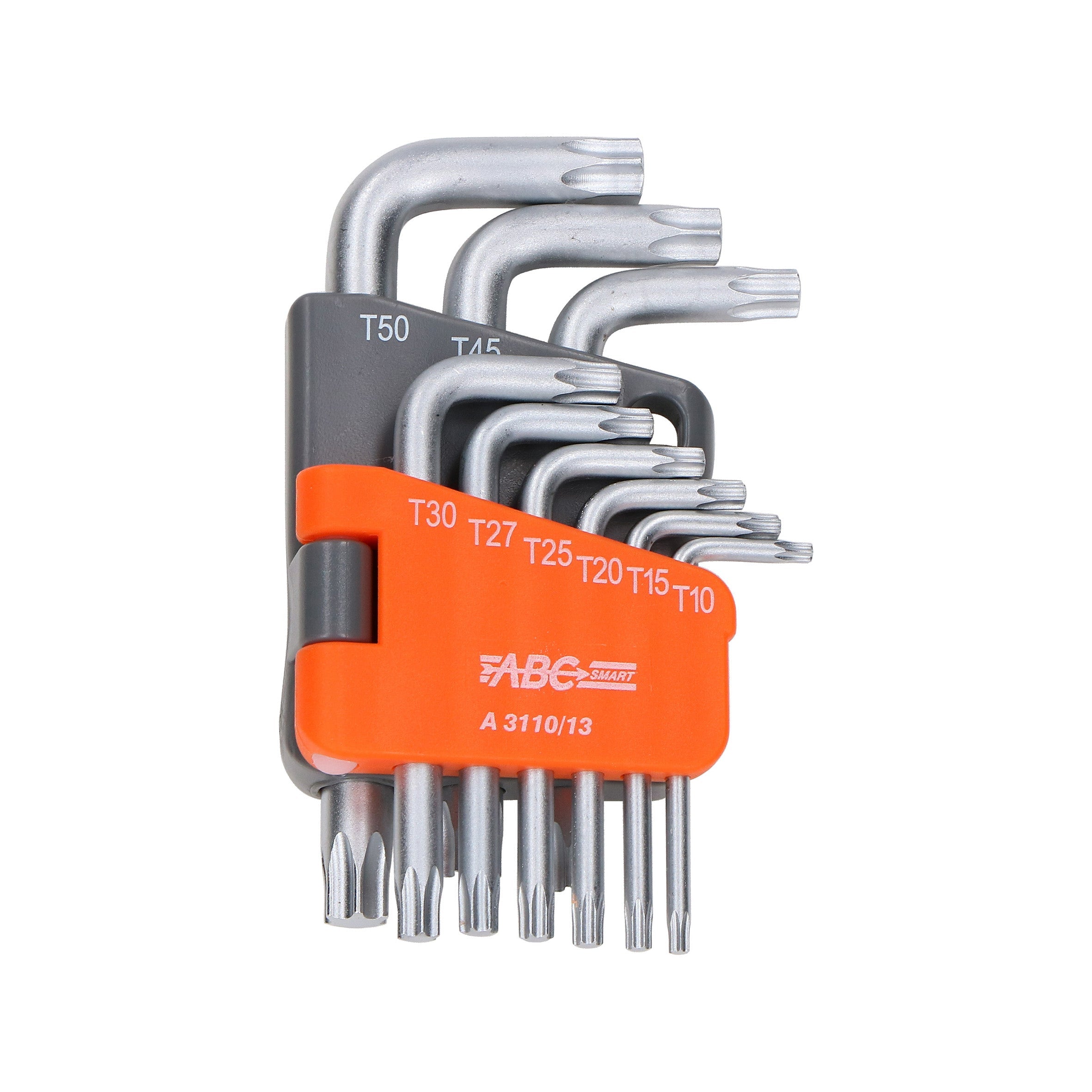 ABC Smart Serie di 9 Chiavi Maschio per Viti TORX Corte A31101309, con supporto di plastica