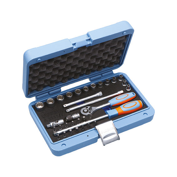 ABC Tools Assortimento Bussole A31117000, 33 Utensili, Attacco 1/4", 4-14 mm