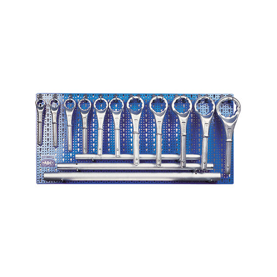 ABC Tools Assortimento di Chiavi Poligonali Pesanti su Pannello Forato A30271400, 14 Pezzi, con pannello forato