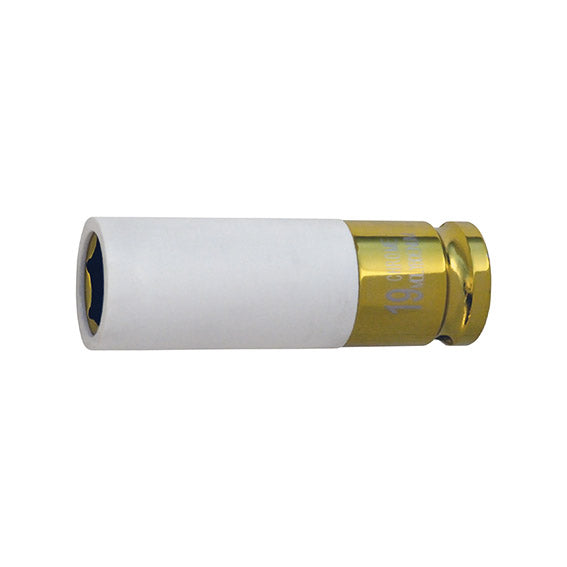 ABC Tools Bussola Impact Esagonale 19 mm A32232419, Attacco 1/2", Lunga, con Protezione