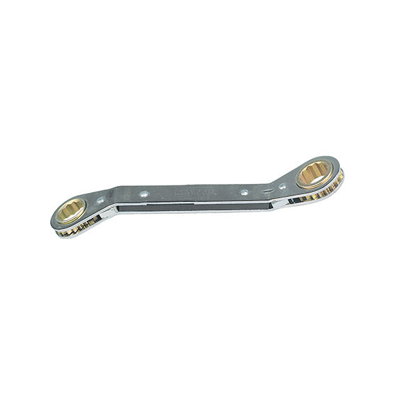 ABC Tools Chiave a Cricchetto Doppia Leggera con Teste Piegate a 25° A30900910, 9x10 mm