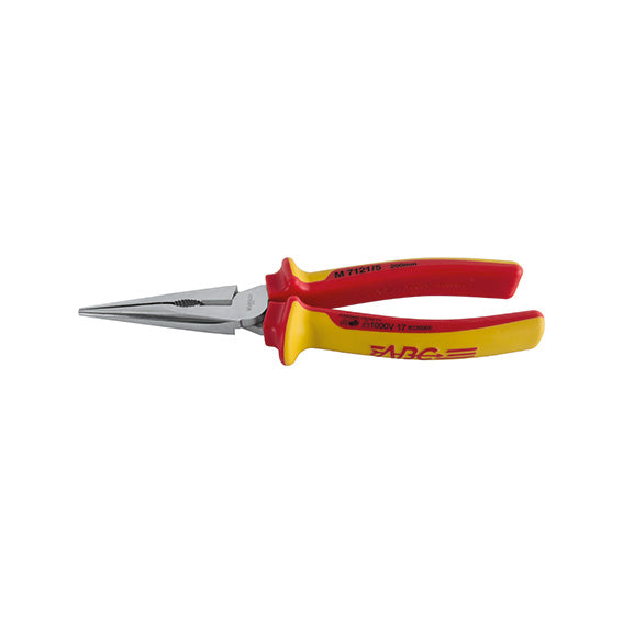 ABC Tools Pinza Isolata VDE M71215200, Becchi Mezzotondi Diritti, 200 mm