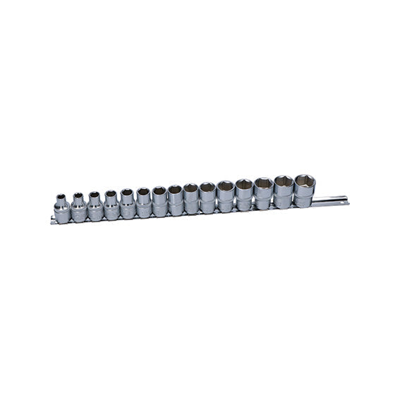 ABC Tools Serie Bussole con Inserto Esagonale A31161500, 15 Chiavi, Attacco 1/2", 8-22 mm