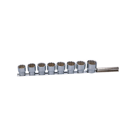 ABC Tools Serie Bussole Poligonali A31161600, 8 Chiavi, Attacco 1/2", 24-32 mm