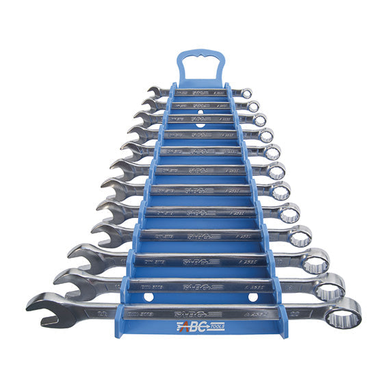 ABC Tools Serie di Chiavi Combinate su Supporto in Gomma Termoplastica TPR A29455012, 12 Pezzi