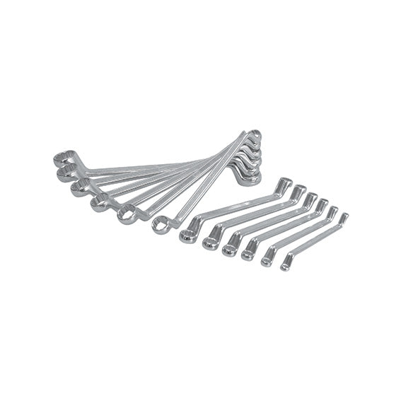 ABC Tools Serie di Chiavi Poligonali Doppie a Profonda Curvatura A30211200, 12 Pezzi, con scatola di cartone