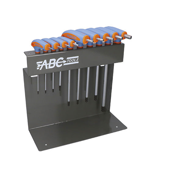 ABC Tools Serie di Chiavi Sferopoliedriche Maschio Esagonali a T A31088200, 9 Pezzi