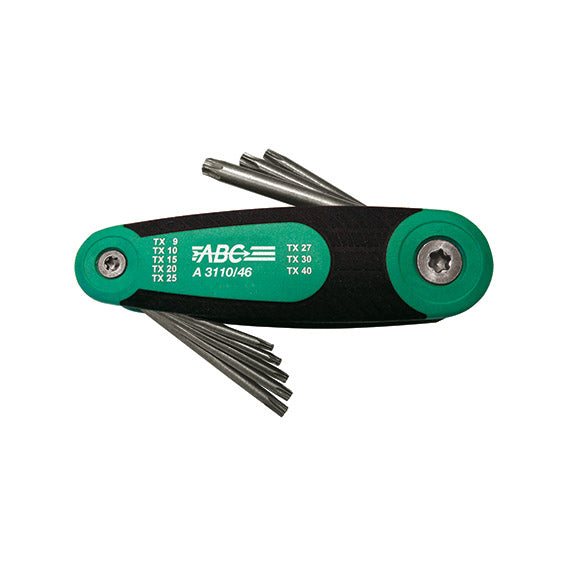 ABC Tools Serie Tascabile di 8 Chiavi Maschio per Viti TORX A31104600, 8 Pezzi