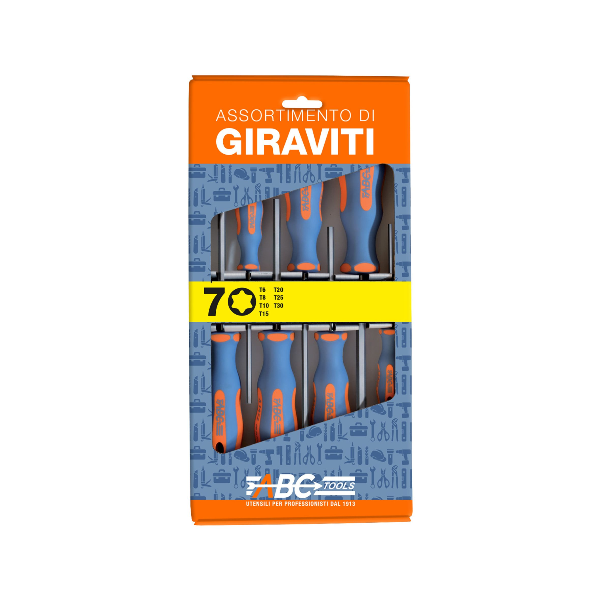 ABC Tools Serie Giraviti Torx A 1487 6700, 7 Pezzi A14876700