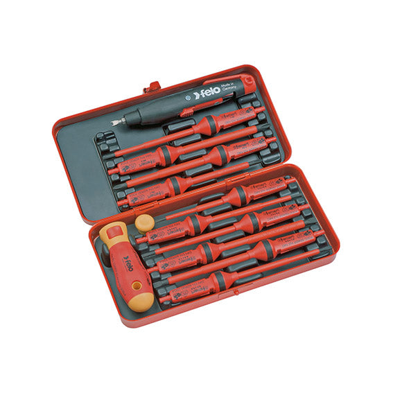 ABC Tools Serie Lame Intercambiabili Isolate VDE M71034000, 10 Lame e Chiave Universale