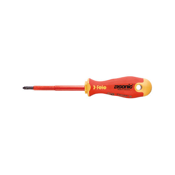 Felo Giravite Isolato VDE M71022001, Pozidriv PZ1, Lama 5,0x80 mm, Ergonic