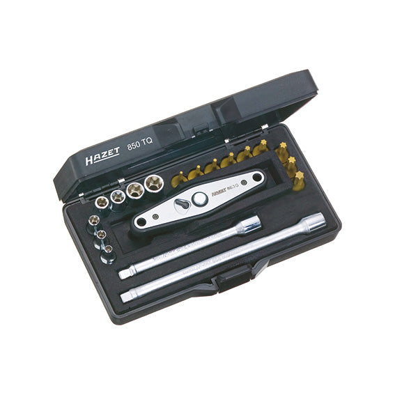 Hazet Assortimento Bussole A31218000, 19 Utensili, Attacco 1/4", 5-10 mm