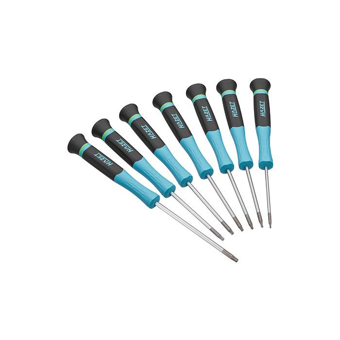 HAZET Assortimento giraviti per elettronica A 1408 7000, TORX T5-T15, 7 Pezzi