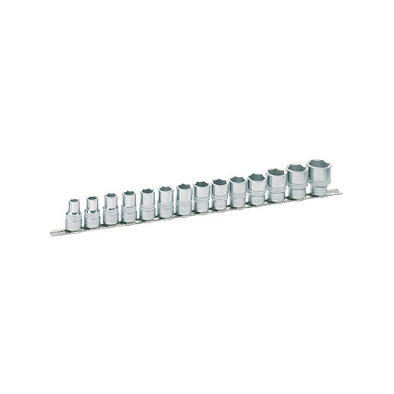Hazet Serie Bussole con Inserto Esagonale A31531400, 14 Chiavi, Attacco 1/2", 10-27 mm