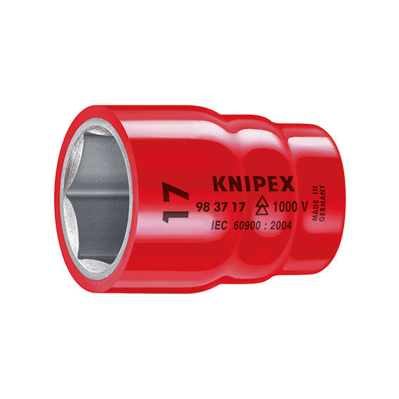 Knipex Chiave a Bussola Esagonale Isolata VDE M71131017, 3/8", 17 mm