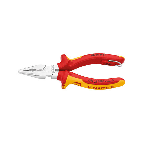 Knipex Pinza Universale Isolata VDE con Protezione Anticaduta M71299300, Becchi a Punta, Protezione Anticaduta