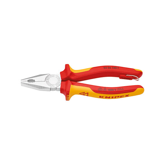 Knipex Pinza Universale Isolata VDE con Protezione Anticaduta M71300300, 180 mm, Protezione Anticaduta
