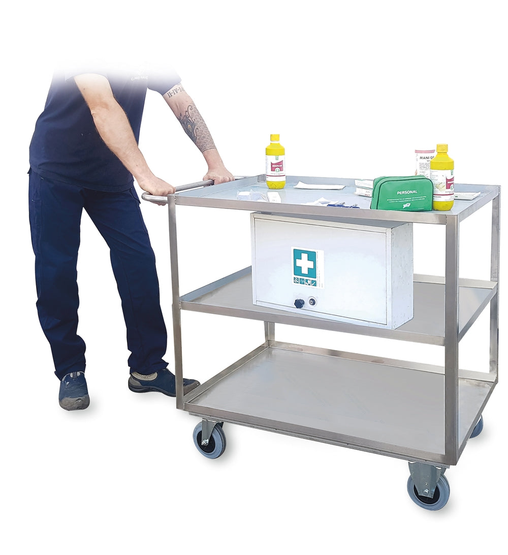 Carmeccanica Portatutto Medio 3 Piani Inox Girevoli ART040AGIRINOX