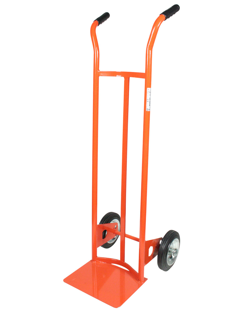 Carmeccanica Portasacchi Spalla Curva Ruote in Gomma Piena 200 kg ART006