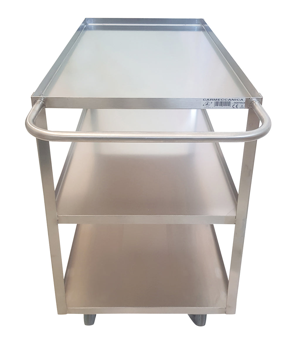 Carmeccanica Portatutto Medio 3 Piani Inox Girevoli Con Freno ART040AGIRFRINOX