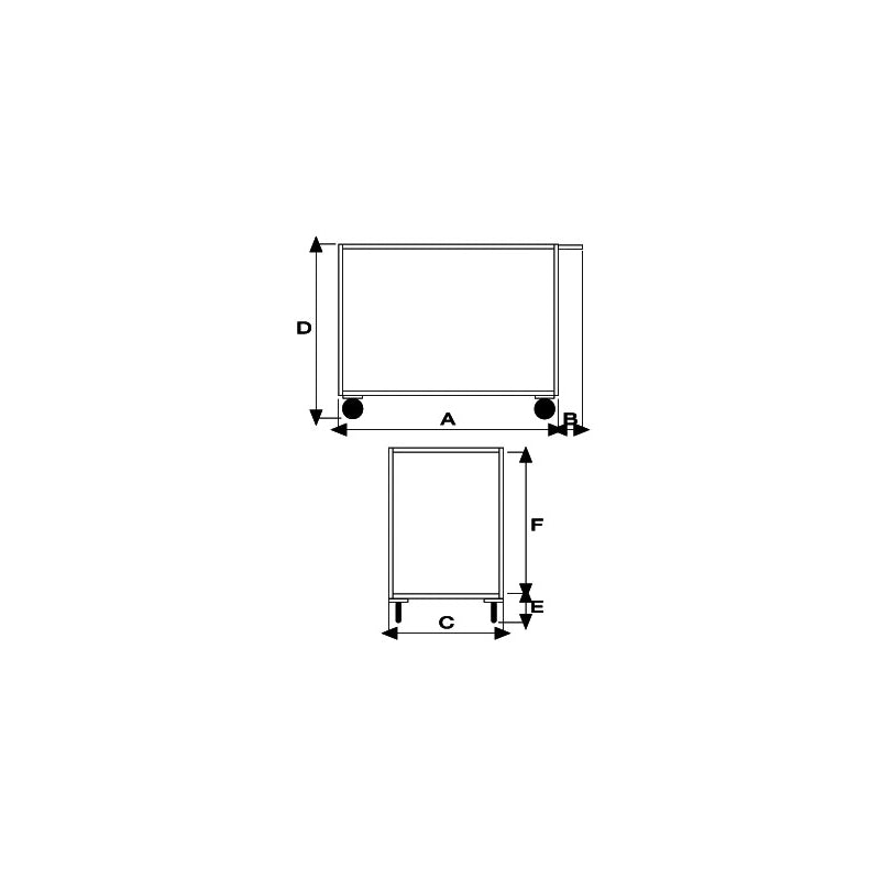 Carmeccanica Portatutto Medio 2 Piani con Freno 250 kg ART041AFR