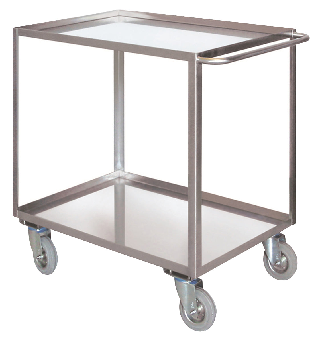 Carmeccanica Portatutto Medio 2 Piani Con Bordo Inox Girevoli ART041AVGIRINOX