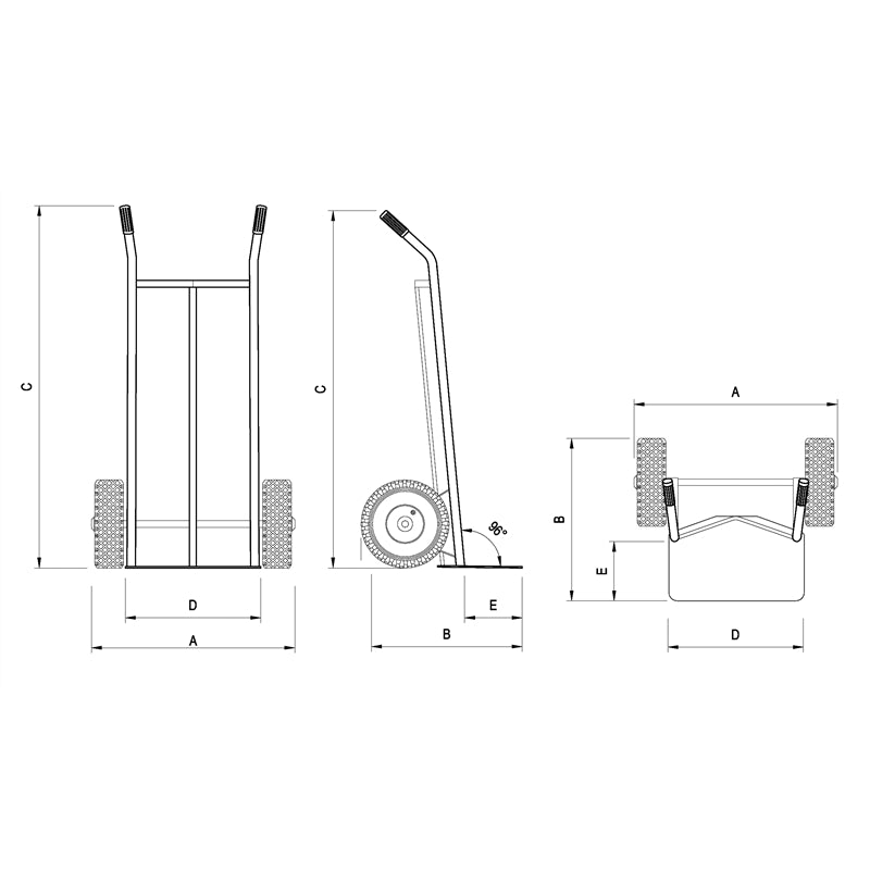 Carmeccanica Portasacchi Entry Ruote Pneumatiche 150 kg ART105