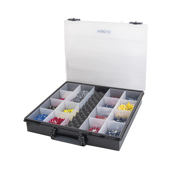 ABC Tools Assortimento B21962500 2800 Terminali + Capicorda in Cassetta Polipropilene 400×320 mm