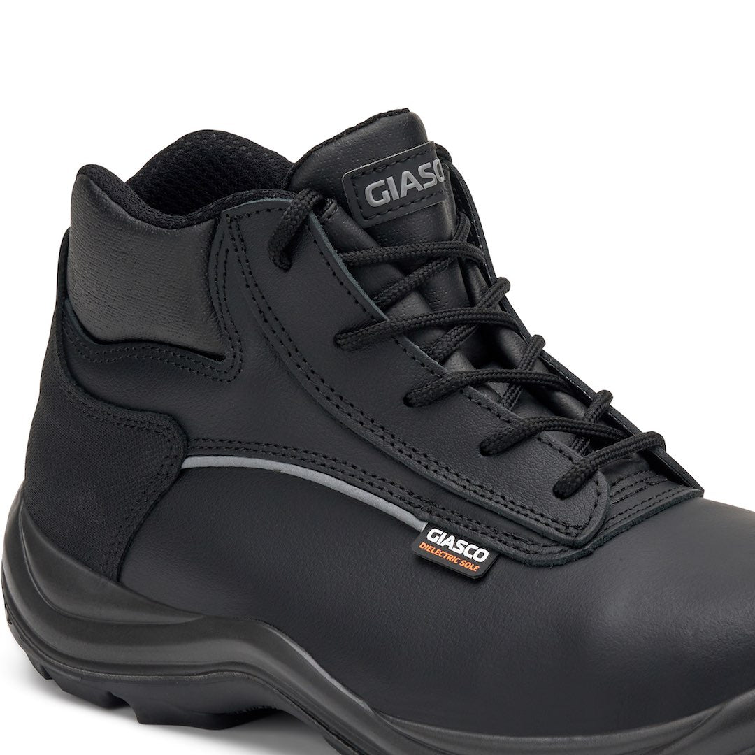 Giasco Edison scarpa antinfortunistica alta dielettrica dettaglio tomaia