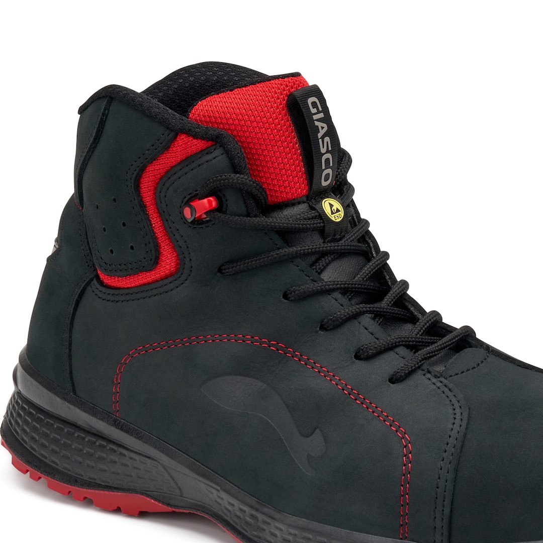 Giasco Basket scarpa antinfortunistica alta S3 SRC ESD dettaglio tomaia