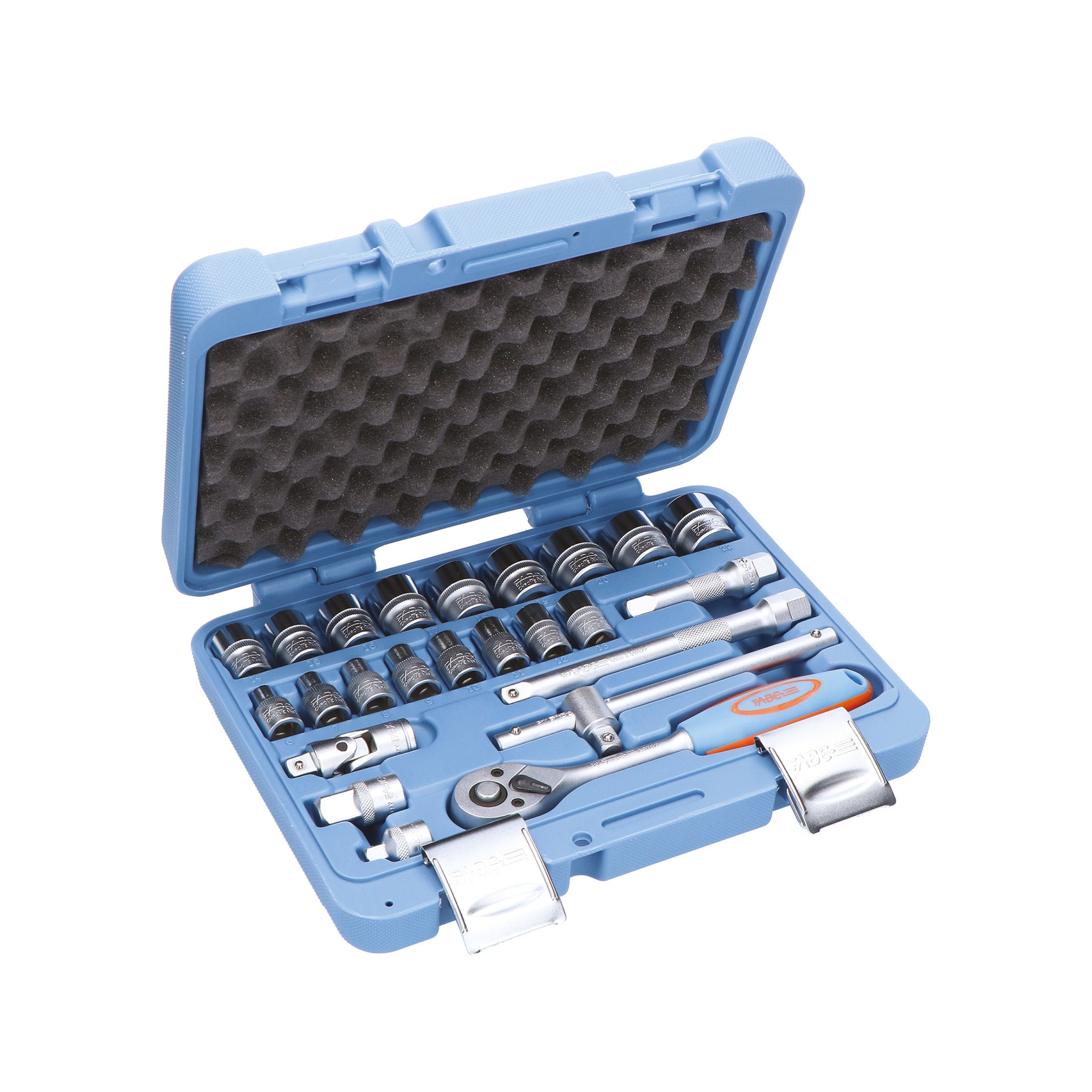ABC Tools Assortimento Bussole A31132000, 24 Utensili, Attacco 3/8", 6-22 mm