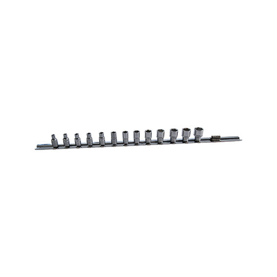 ABC Tools Serie Bussole con Inserto Esagonale A31121300, 13 Chiavi, Attacco 1/4", 4-14 mm