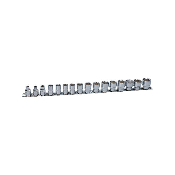ABC Tools Serie Bussole con Inserto Esagonale A31141200, 16 Chiavi, Attacco 3/8", 6-22 mm