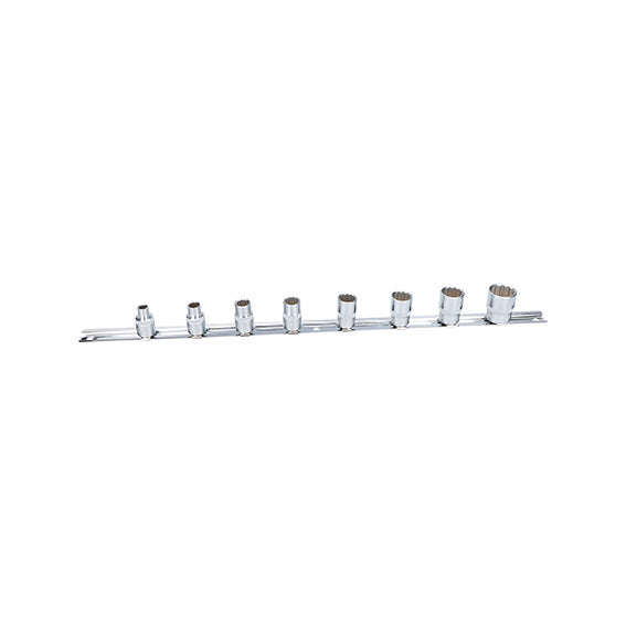 ABC Tools Serie Bussole Poligonali A31141450, 8 Chiavi, Attacco 3/8", 1/4"-3/4"
